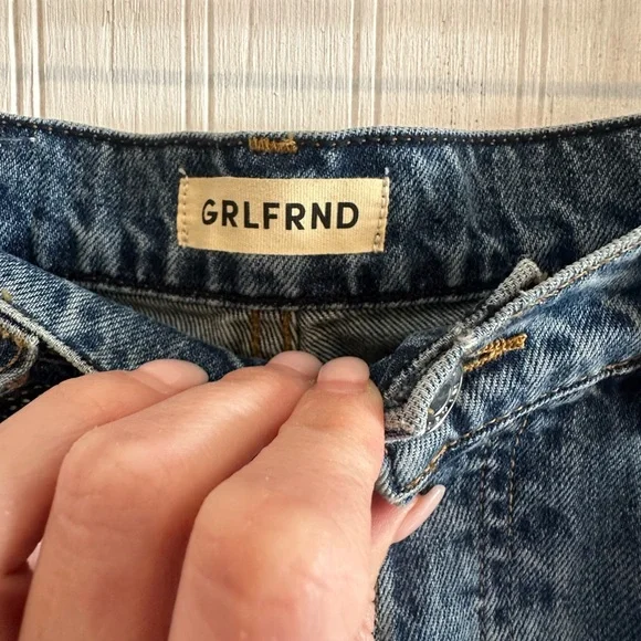 GRLFRND Light Blue High-Rise Wide-Leg Jeans - Picture 5 of 10